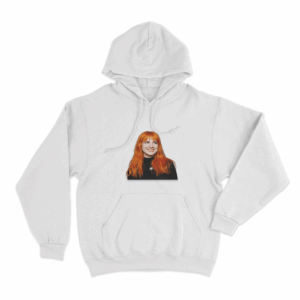 Hayley Williams Orange Hair Portrait Unisex Hoodie White